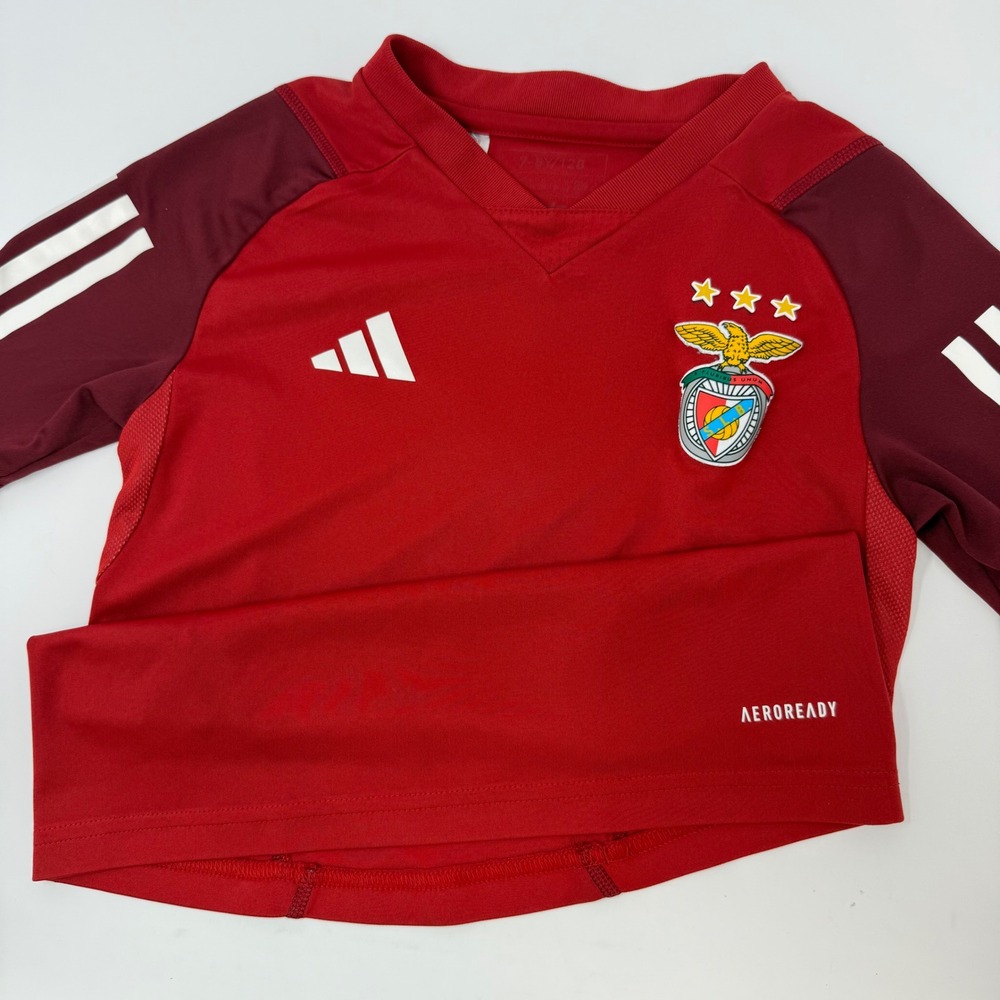 Adidas SL Benfica Youth Soccer Jersey Red Maroon Aeroready Size 7-8Y 128cm